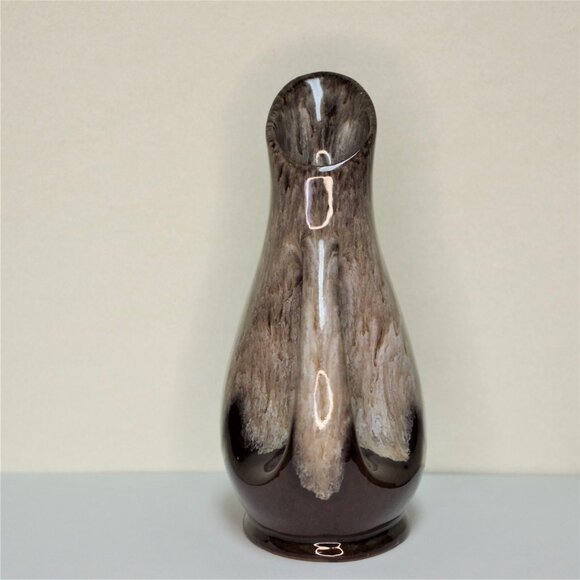 Pottery Brown Drip Glaze Small 6 3/4" Jug Pitcher Vase 992 Evangeline Ware - Picture 3 of 6